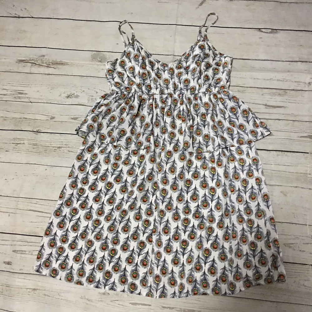 😍NWT Oat & FawnSpaghetti Strap White Floral Mini Dress SZ XS 0/2